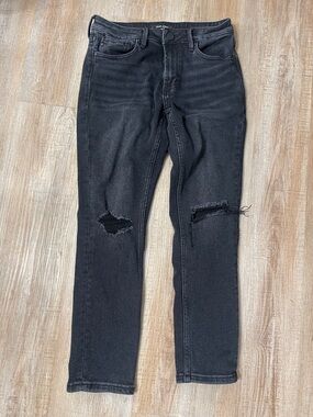 Dear John Black Straight Leg Ripped Jeans